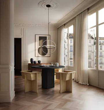 Arc dining table Ø120 cm - Coffee black oak - 101 Copenhagen