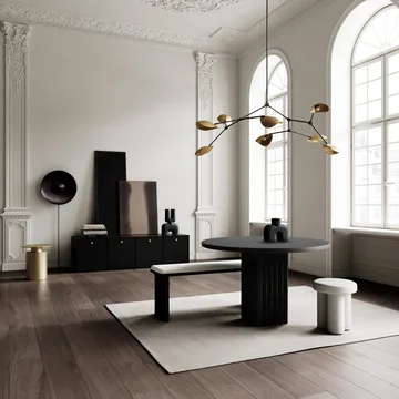 Arc dining table Ø120 cm - Coffee black oak - 101 Copenhagen