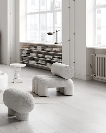 Big Foot bench small - Nubuck - 101 Copenhagen