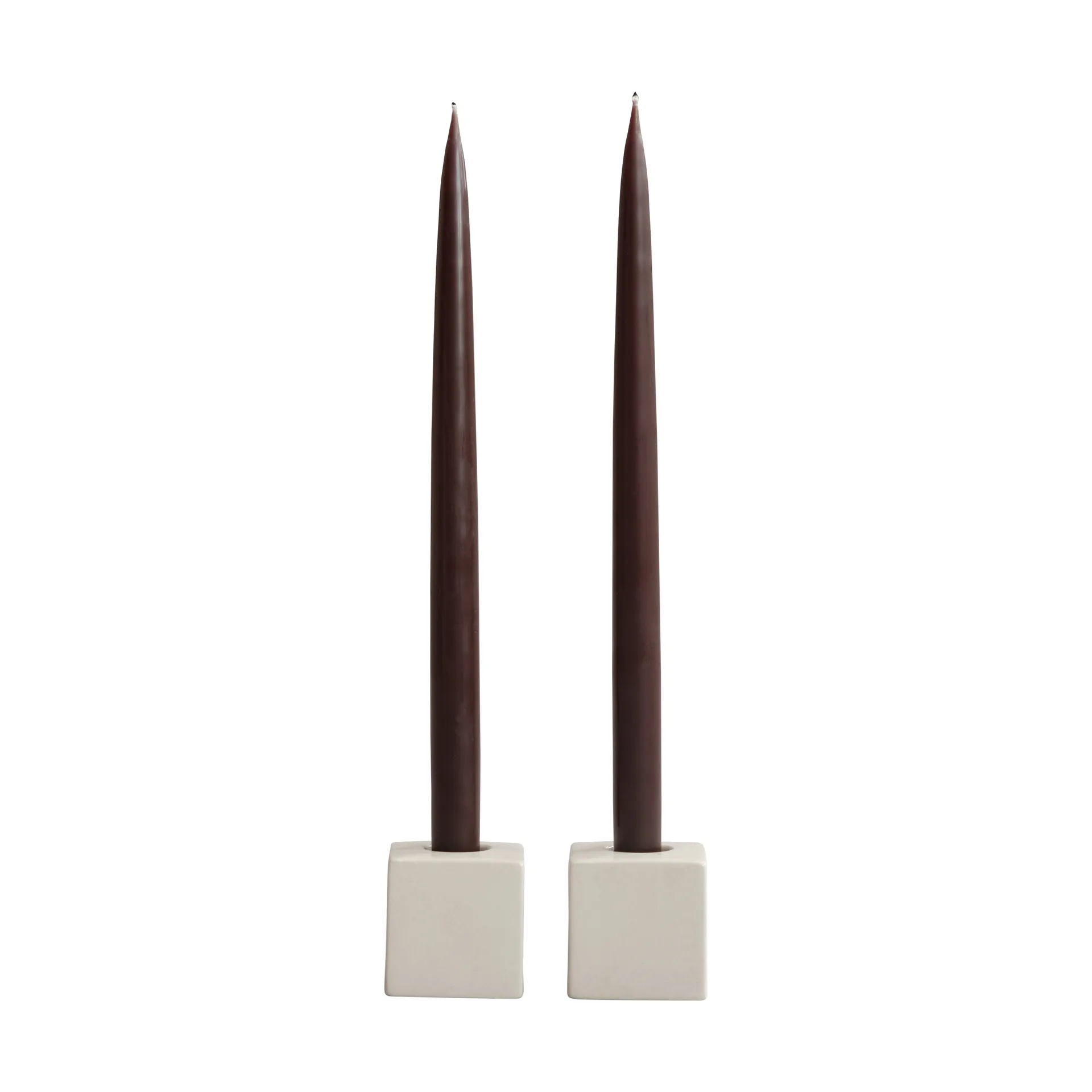 Cube candle holder 2-pack, High Glaze Birch 101 Copenhagen