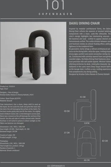 Daiku dining chair - Deep taupe - 101 Copenhagen