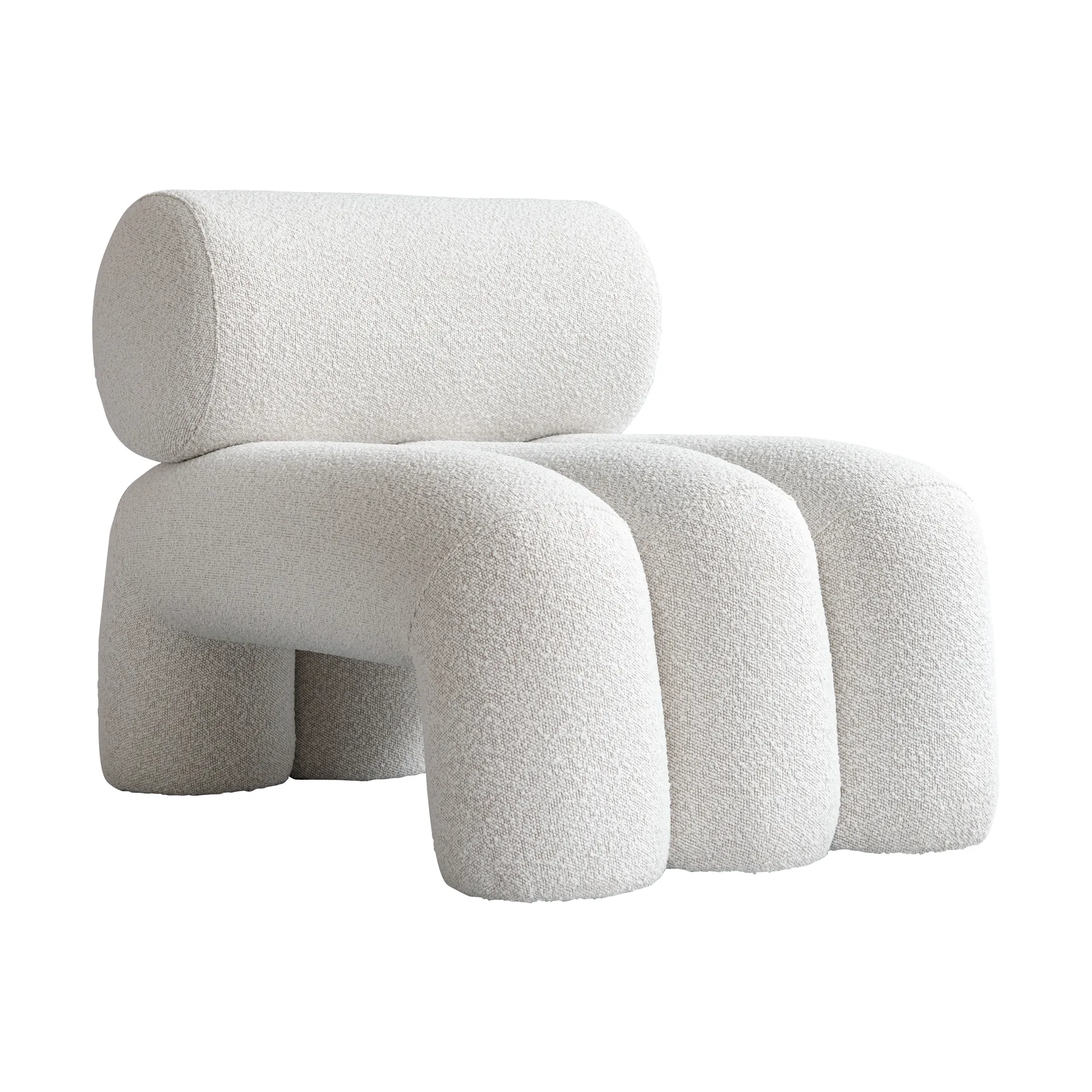 Foku Chair lounge chair, Bouclé 101 Copenhagen