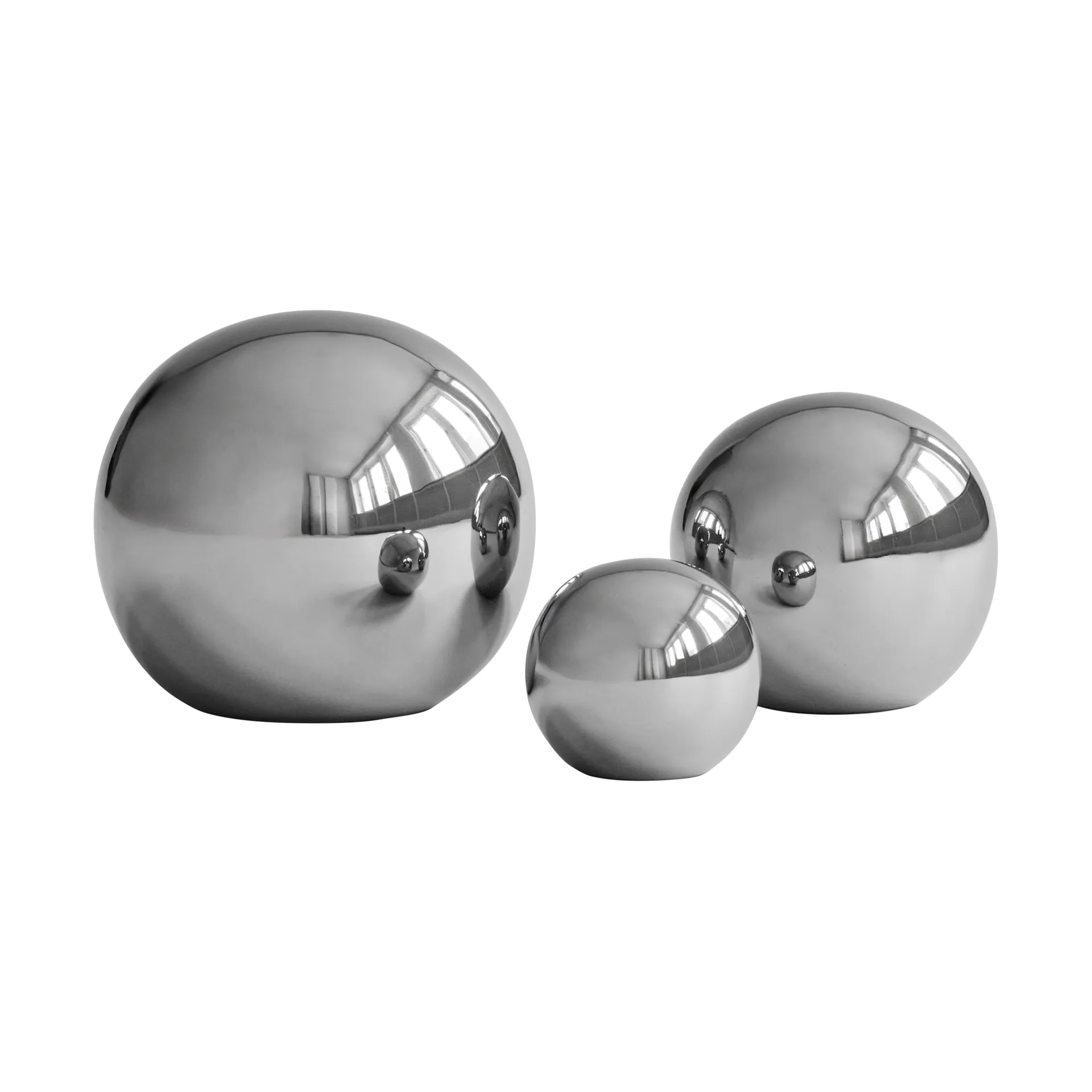 Gallery Balls decoration 3 pieces, Chrome 101 Copenhagen