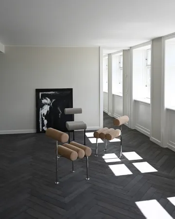 Hiro dining chair - Black frame-Sand - 101 Copenhagen