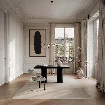 Hiro dining chair - Black frame-Sand - 101 Copenhagen