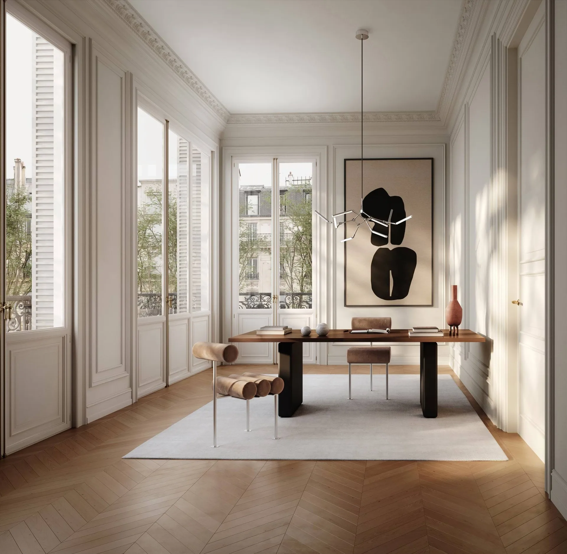 Hiro dining chair, Stainless steel-desert 101 Copenhagen