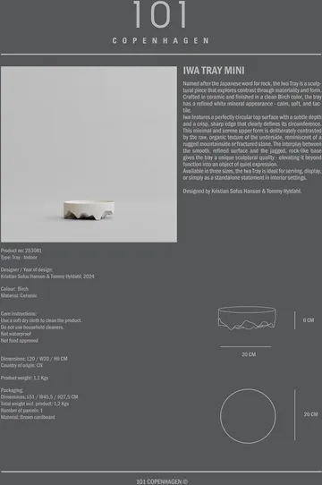 Iwa decorative tray - Birch, Ø20 - 101 Copenhagen