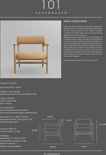 Nama lounge chair - Nubuck - 101 Copenhagen