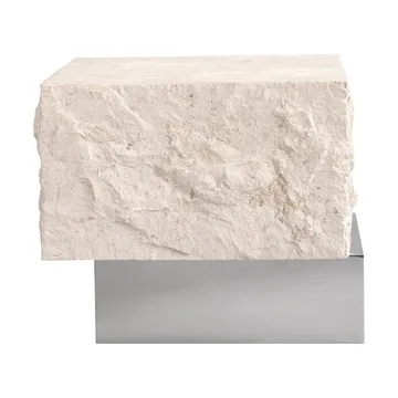 Temple side table low 42x40 cm - Chrome-limestone - 101 Copenhagen