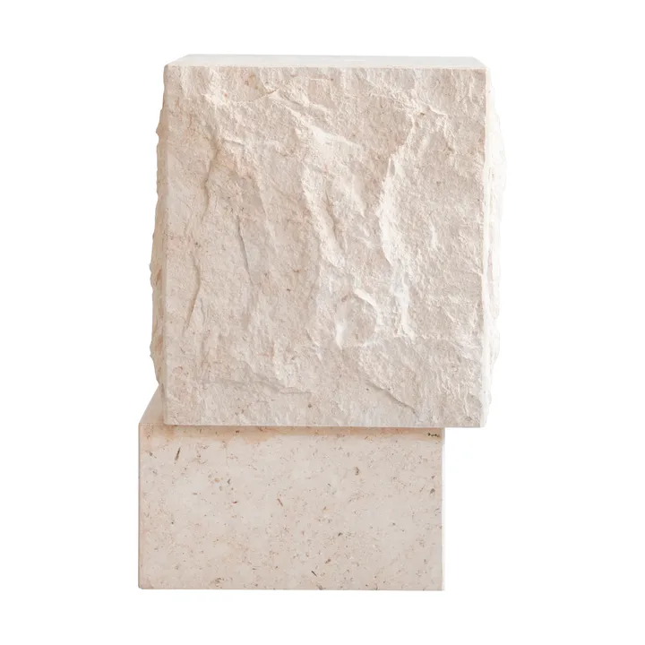 Temple side table tall 50x33 cm - Limestone - 101 Copenhagen