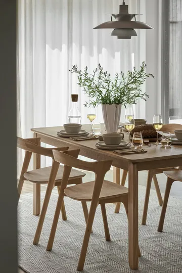 Alfred dining table - White pigmented oak, 90x160 cm - 1898