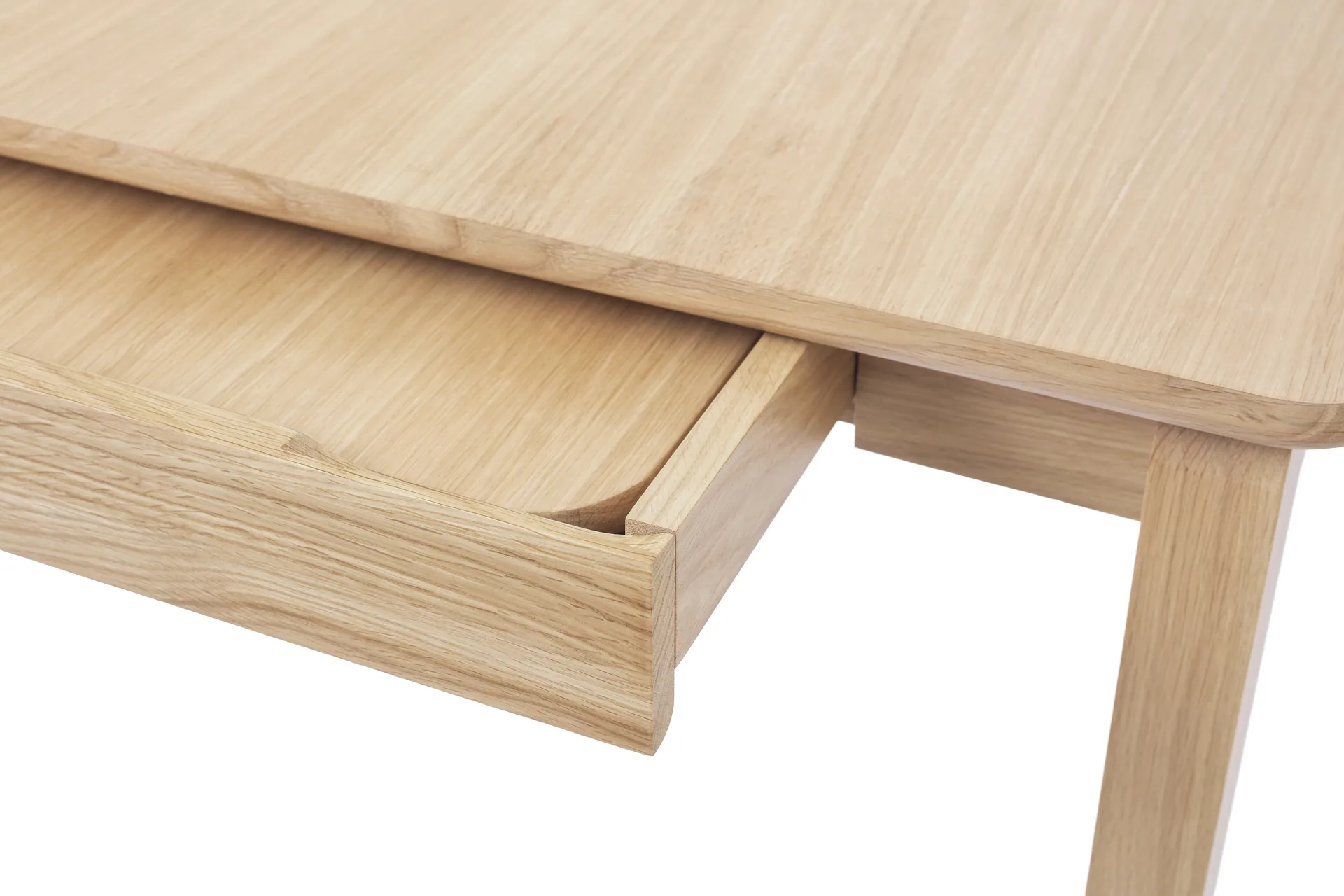 Alfred dining table, White pigmented oak, 90x220 cm 1898