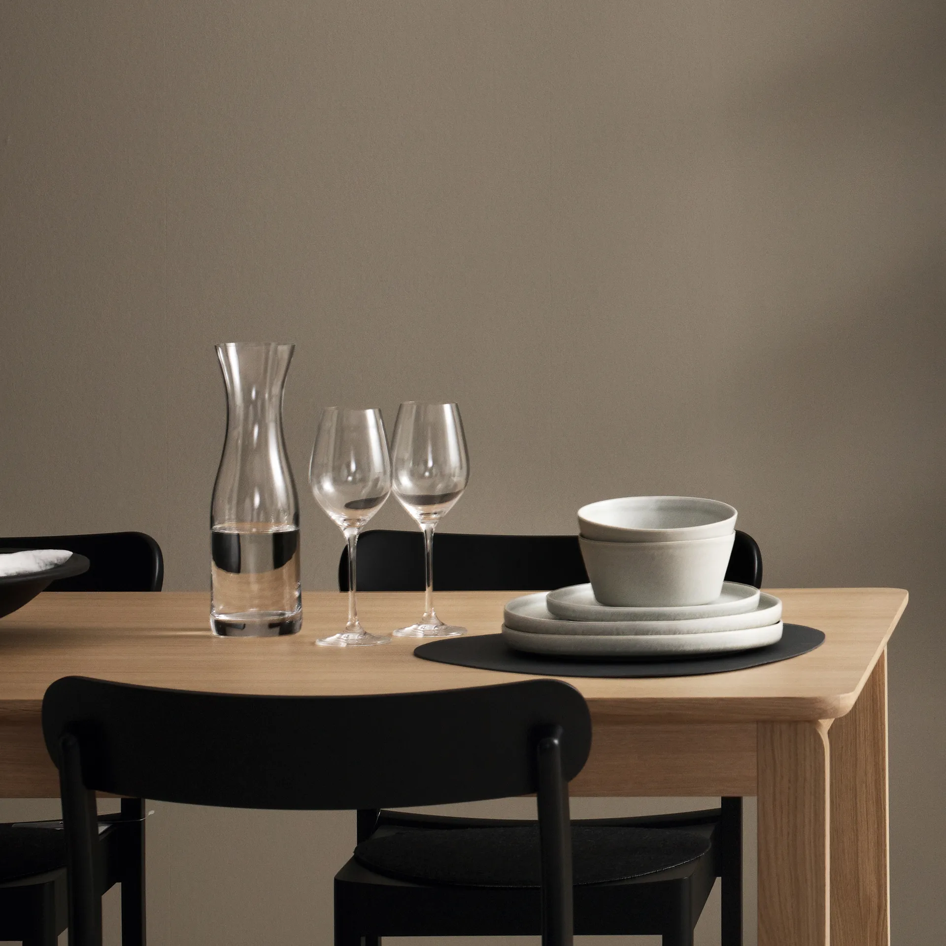 Alfred dining table, White pigmented oak, 90x220 cm 1898