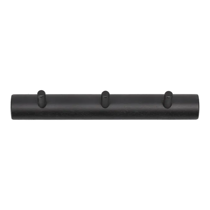 Allsarp hook rack 3 hooks - Black-painted birch - 1898