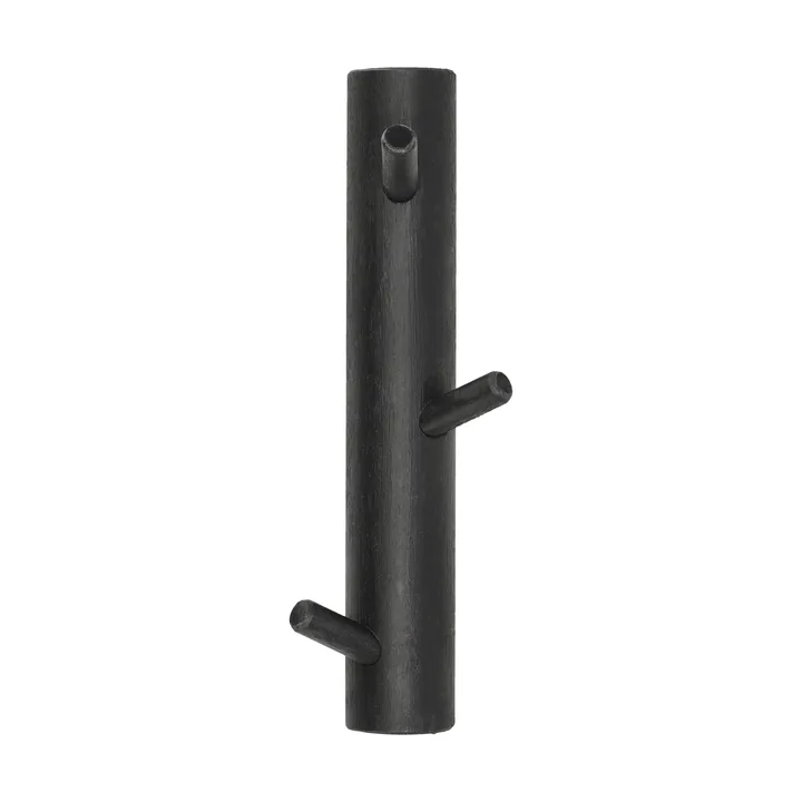 Allsarp vertical coat rack, 3 hooks - Black painted birch - 1898