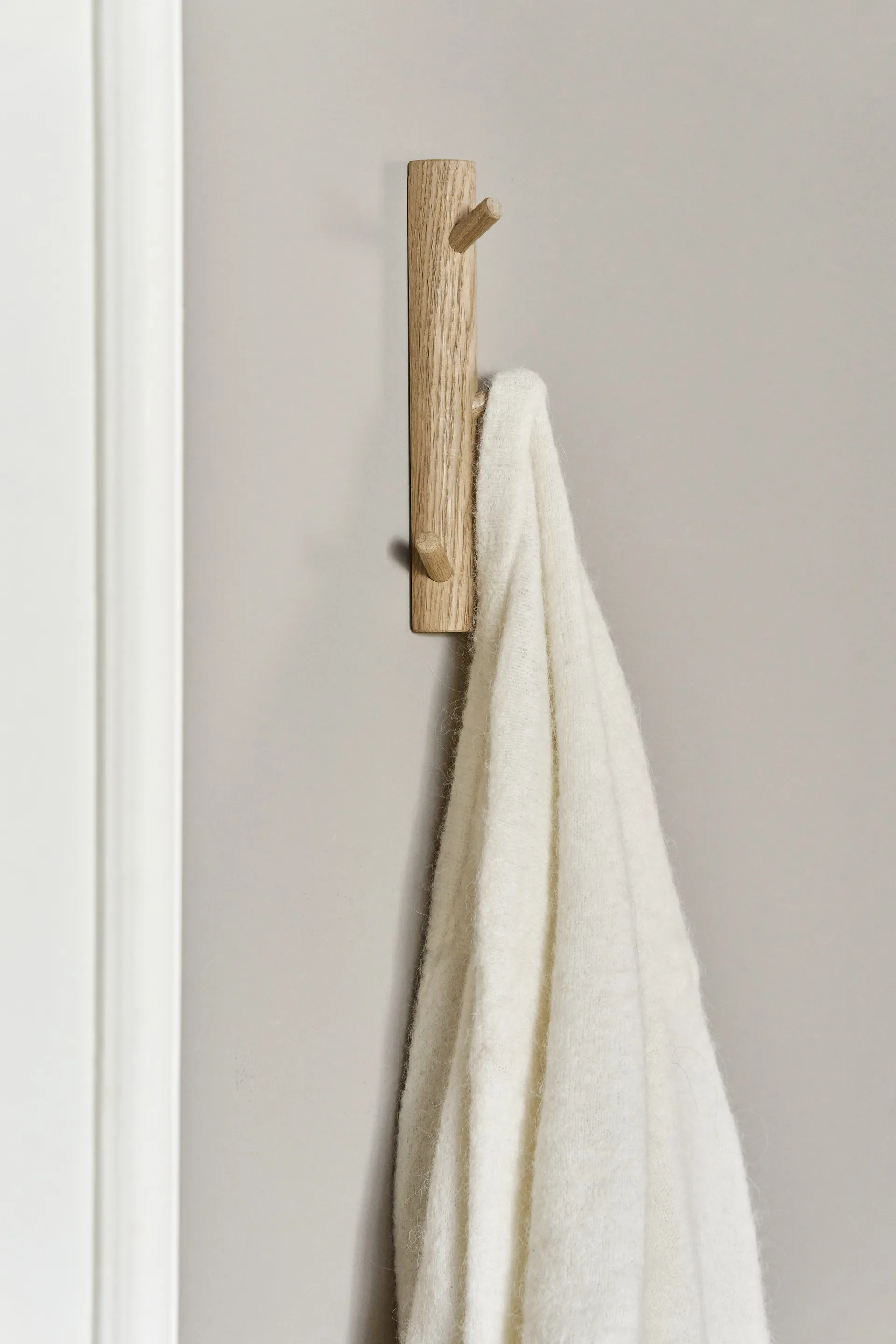 Allsarp vertical coat rack, 3 hooks, Oak 1898