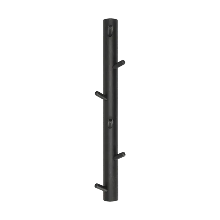Allsarp vertical coat rack, 6 hooks - Black painted birch - 1898