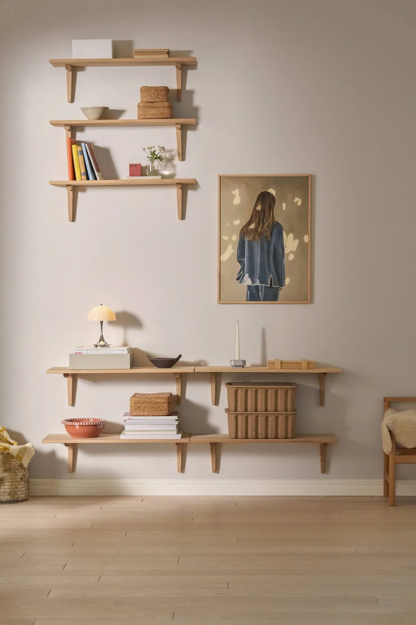 Bäckebo console shelf, Oak, 80x30x20 cm 1898