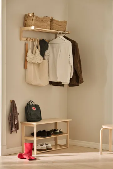 Bäckebo hat rack - Birch, 7 knobs - 1898