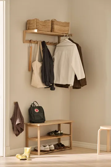 Bäckebo hat rack - Oak, 7 knobs - 1898