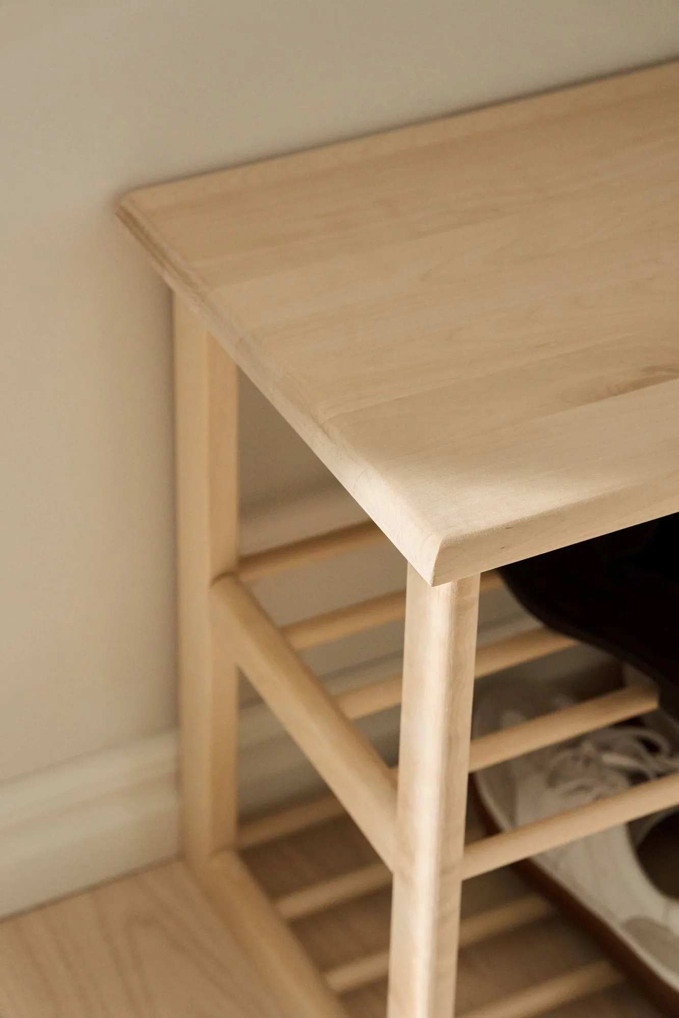 Bäckebo shoe rack with seat, Birch, 80x48x30 cm 1898