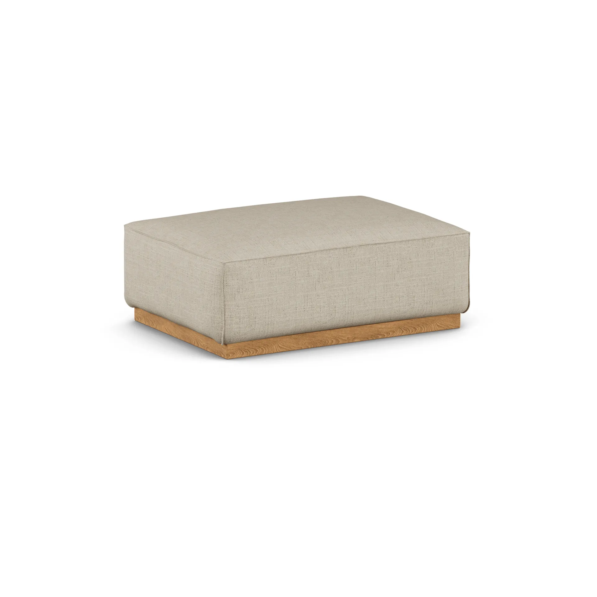 Bergsdal footstool, Bern beige 0341-Oak-stained ash 1898