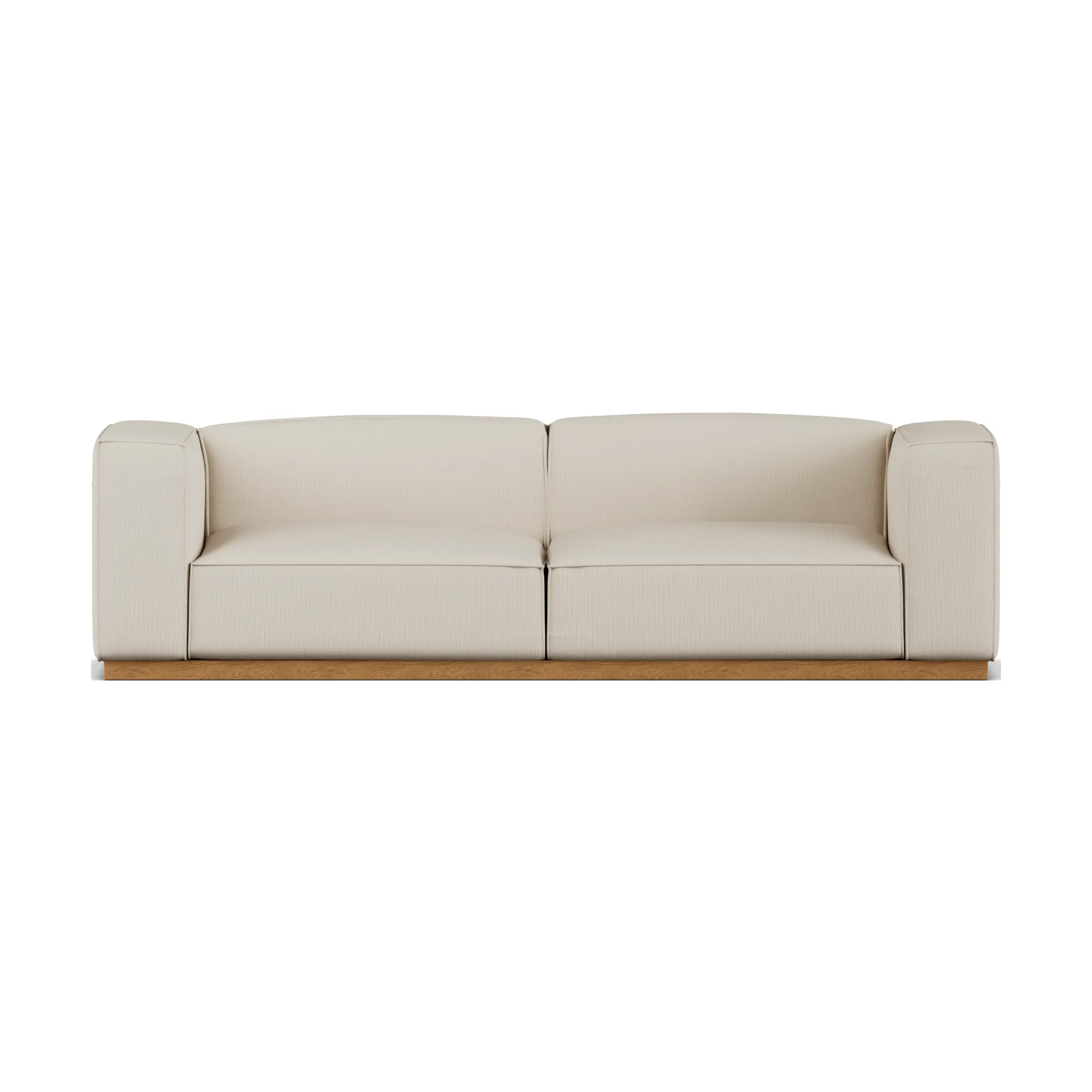 Bergsdal sofa, Jump beige 1956-Oak-stained ash, 3-seater 1898