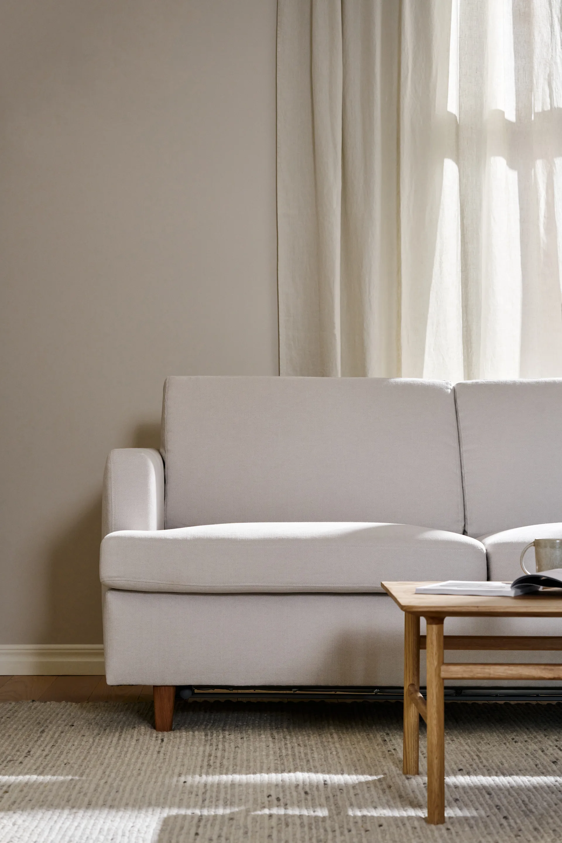 Binga 2,5-seater sofa bed, Oslo Nature 1540-oak 1898