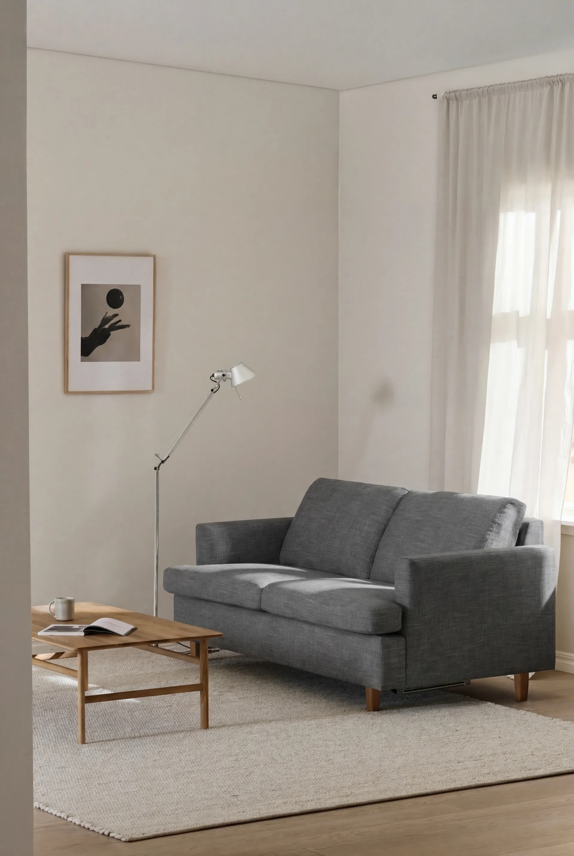 Binga 2,5-seater sofa bed, Same Blue 6678-dark-stained ash 1898