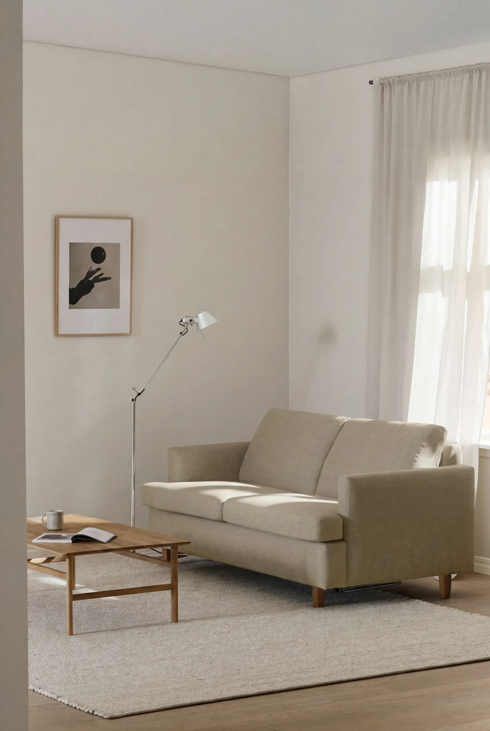 Binga 2,5-seater sofa bed, Same Sand 6672-oak 1898