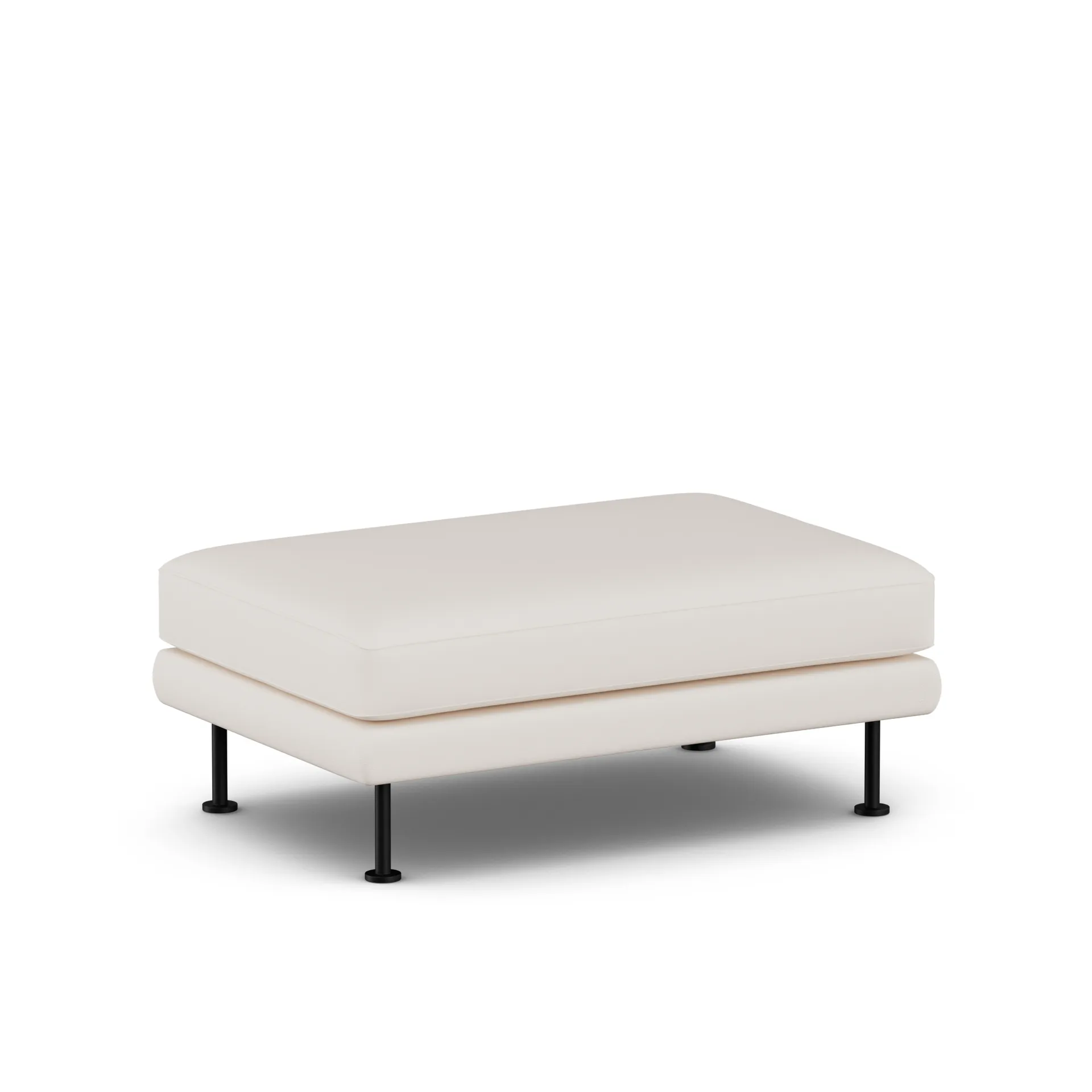 Bredhult footstool, Caleido Beige 9600-black steel 1898