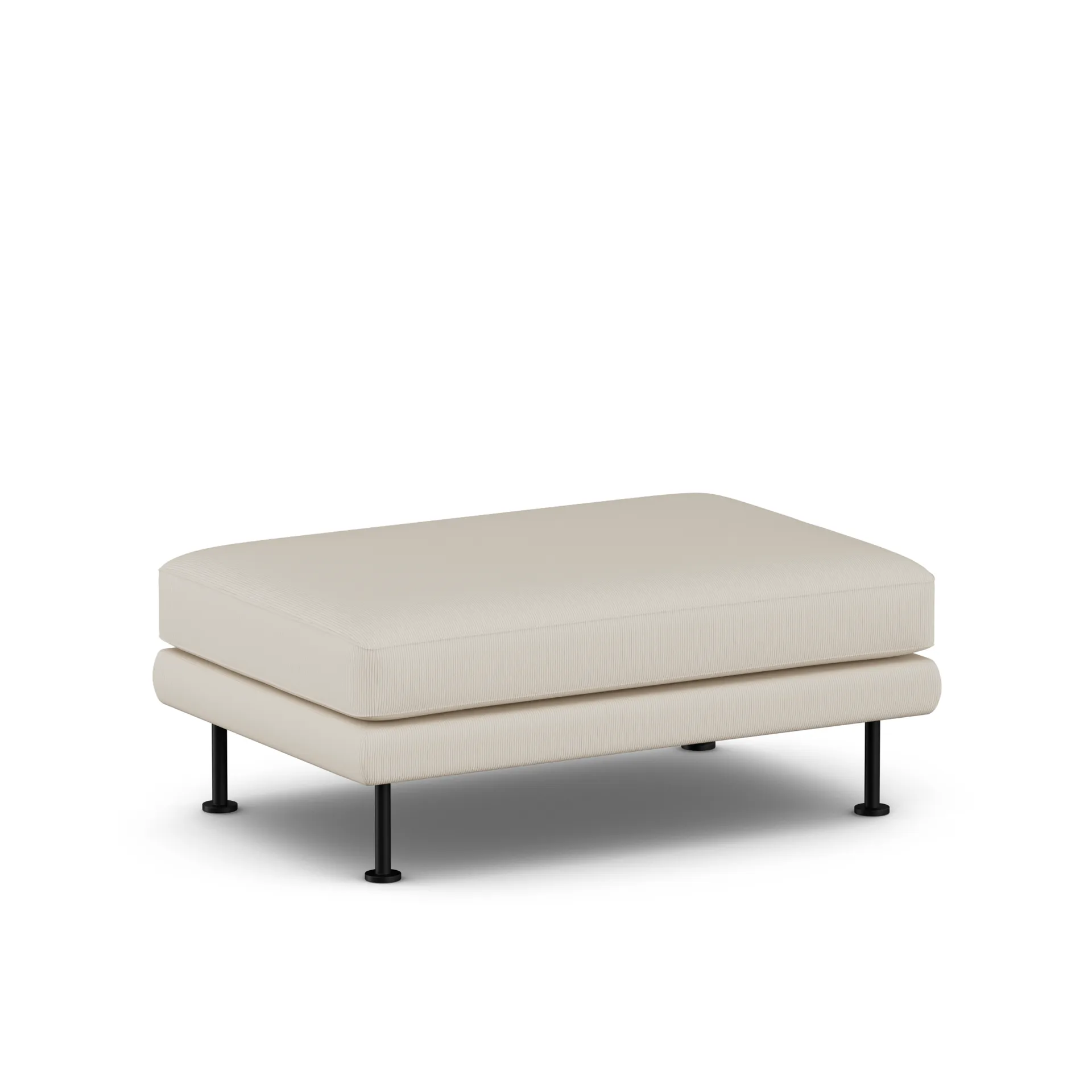 Bredhult footstool, Jump Beige 1956-black steel 1898