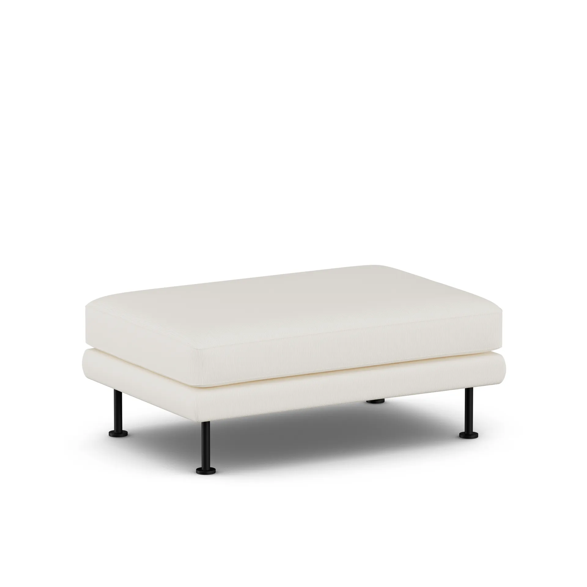 Bredhult footstool, Jump Off White 1954-black steel 1898