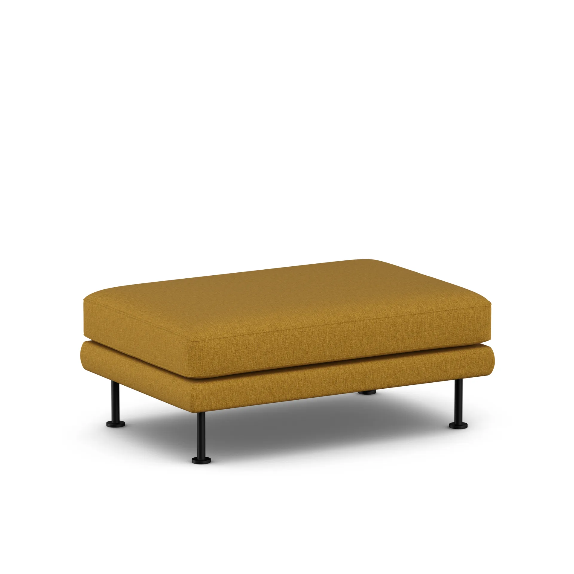 Bredhult footstool, Luiza Mustard 3972-black steel 1898