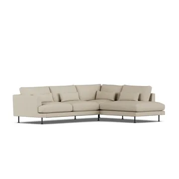 Bredhult sofa - Bern Beige 0341-black steel, 3-seater A1 - 1898