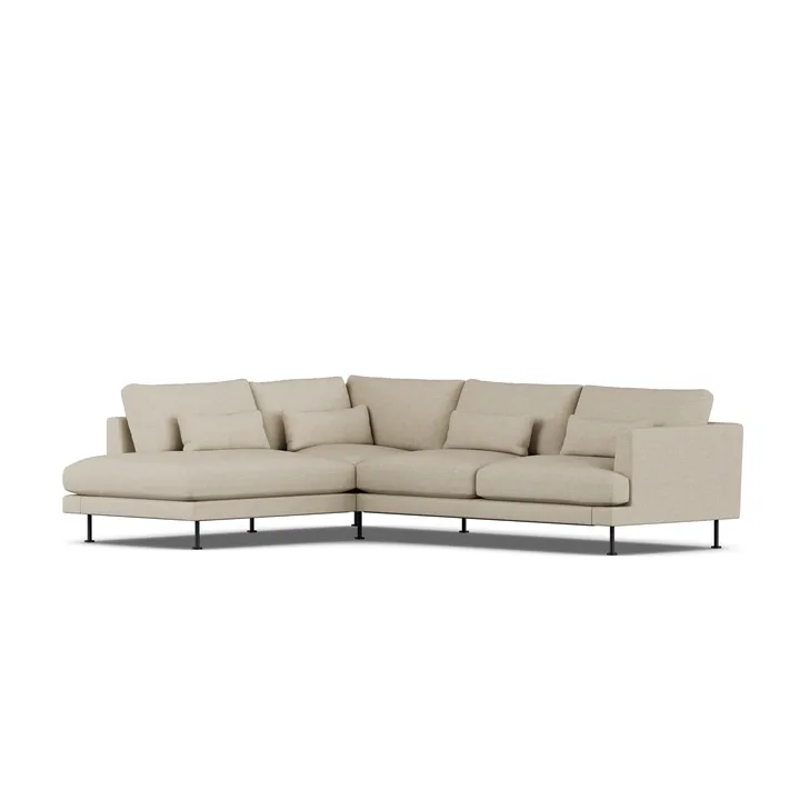 Bredhult sofa - Bern Beige 0341-black steel, 3-seater A2 - 1898
