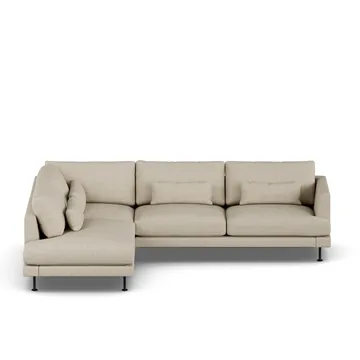 Bredhult sofa - Bern Beige 0341-black steel, 3-seater A2 - 1898