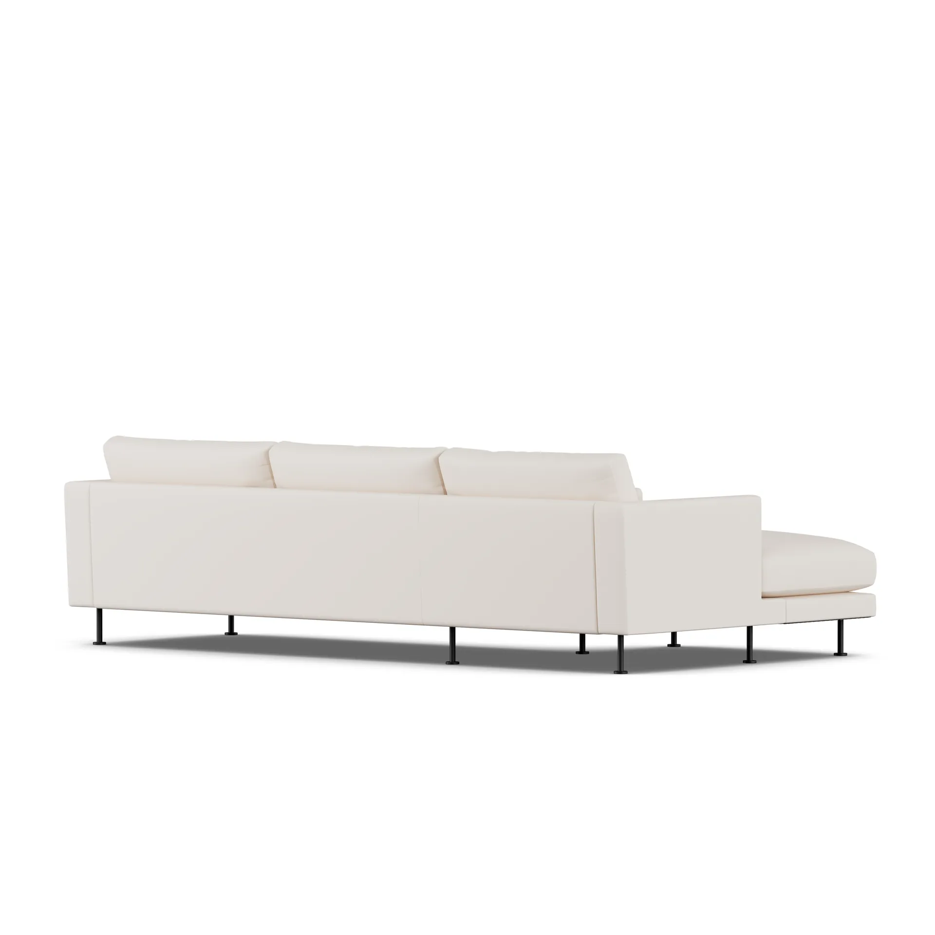 Bredhult sofa, Caleido Beige 9600-black steel, 2,5-seater C2 1898