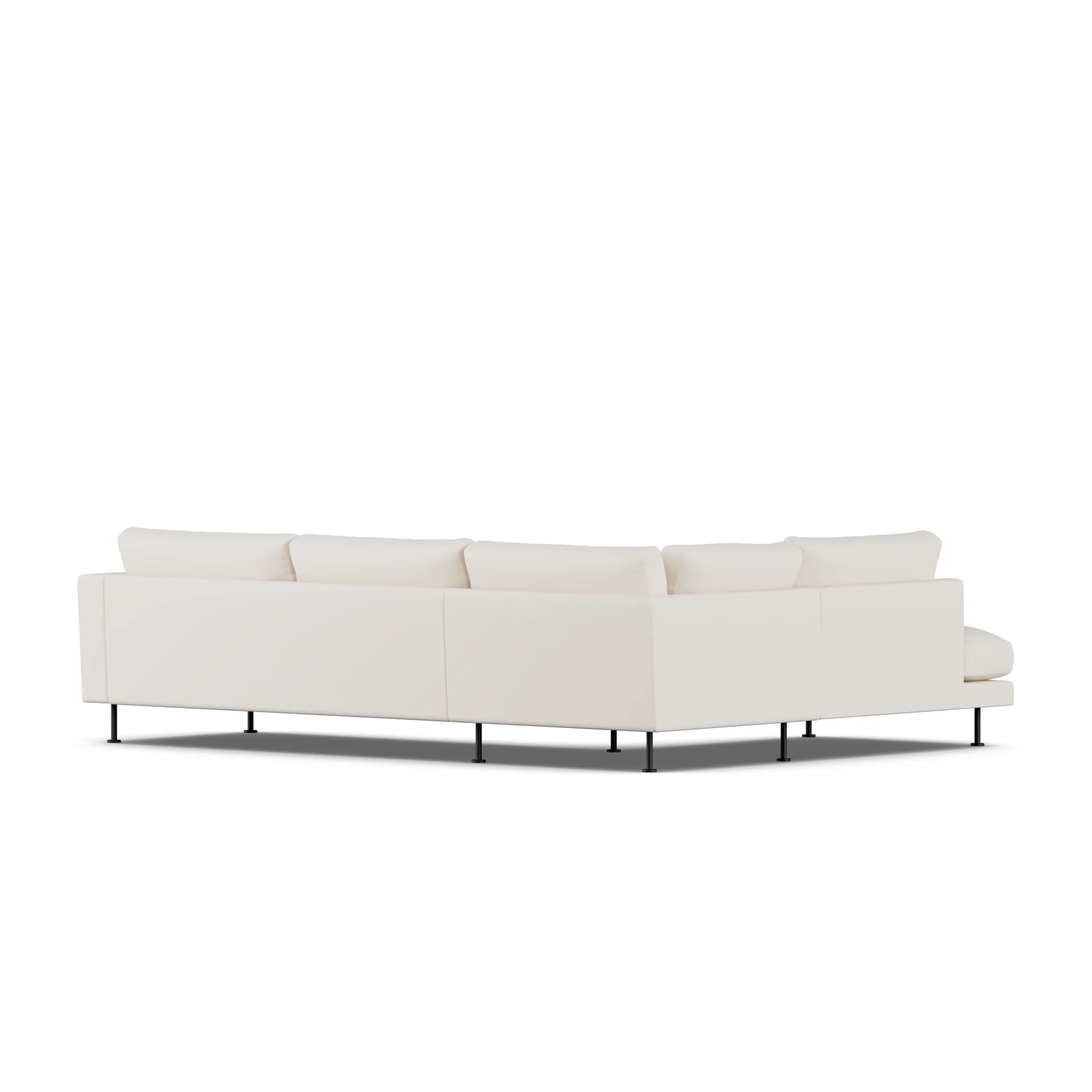 Bredhult sofa, Caleido Beige 9600-black steel, 3-seater A2 1898