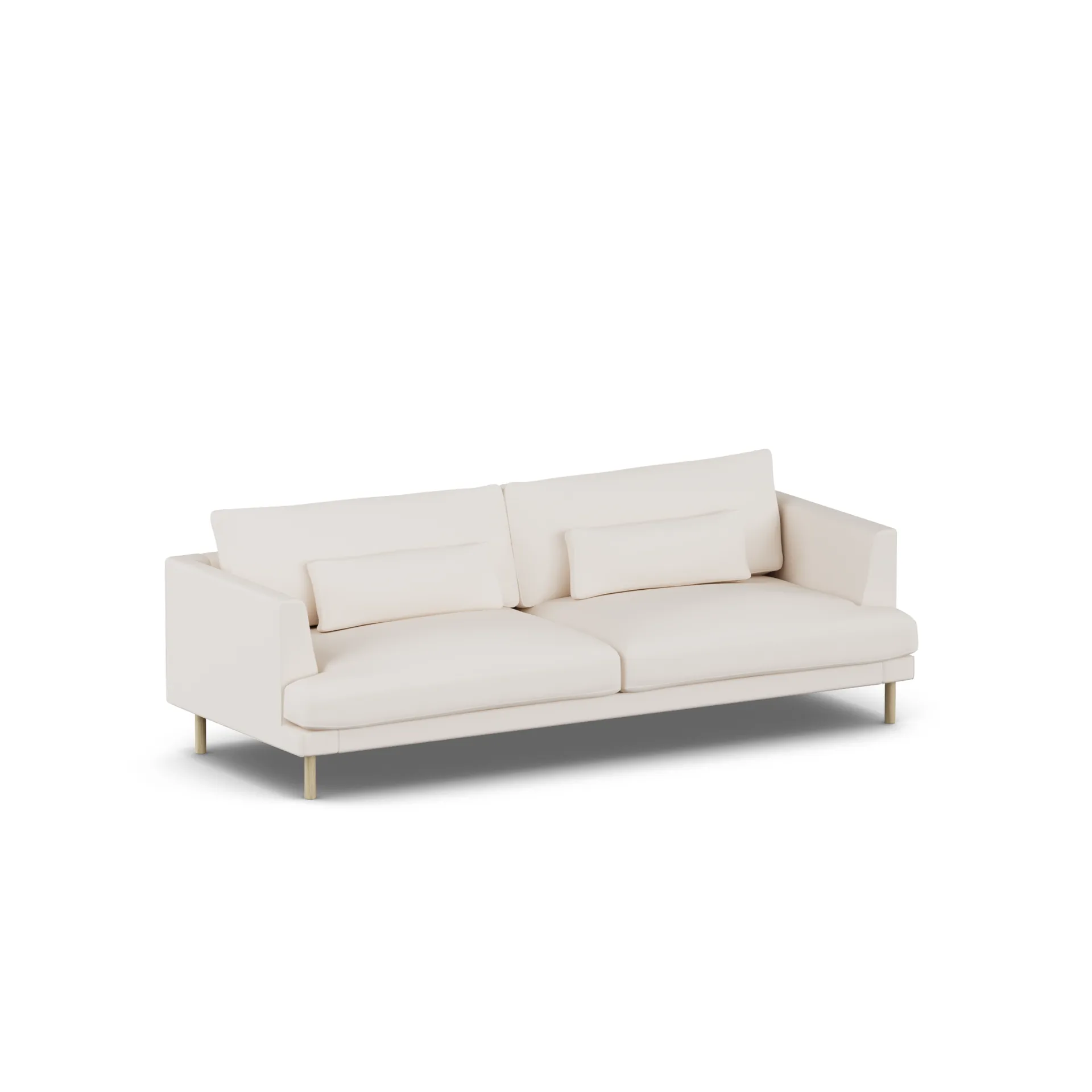 Bredhult sofa, Caleido Beige 9600-white-oiled oak, 3-seater 1898