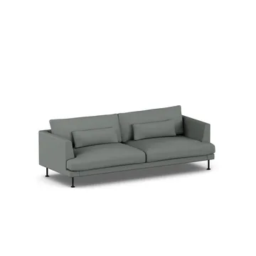 Bredhult sofa - Caleido Grey 1240-black steel, 3-seater - 1898
