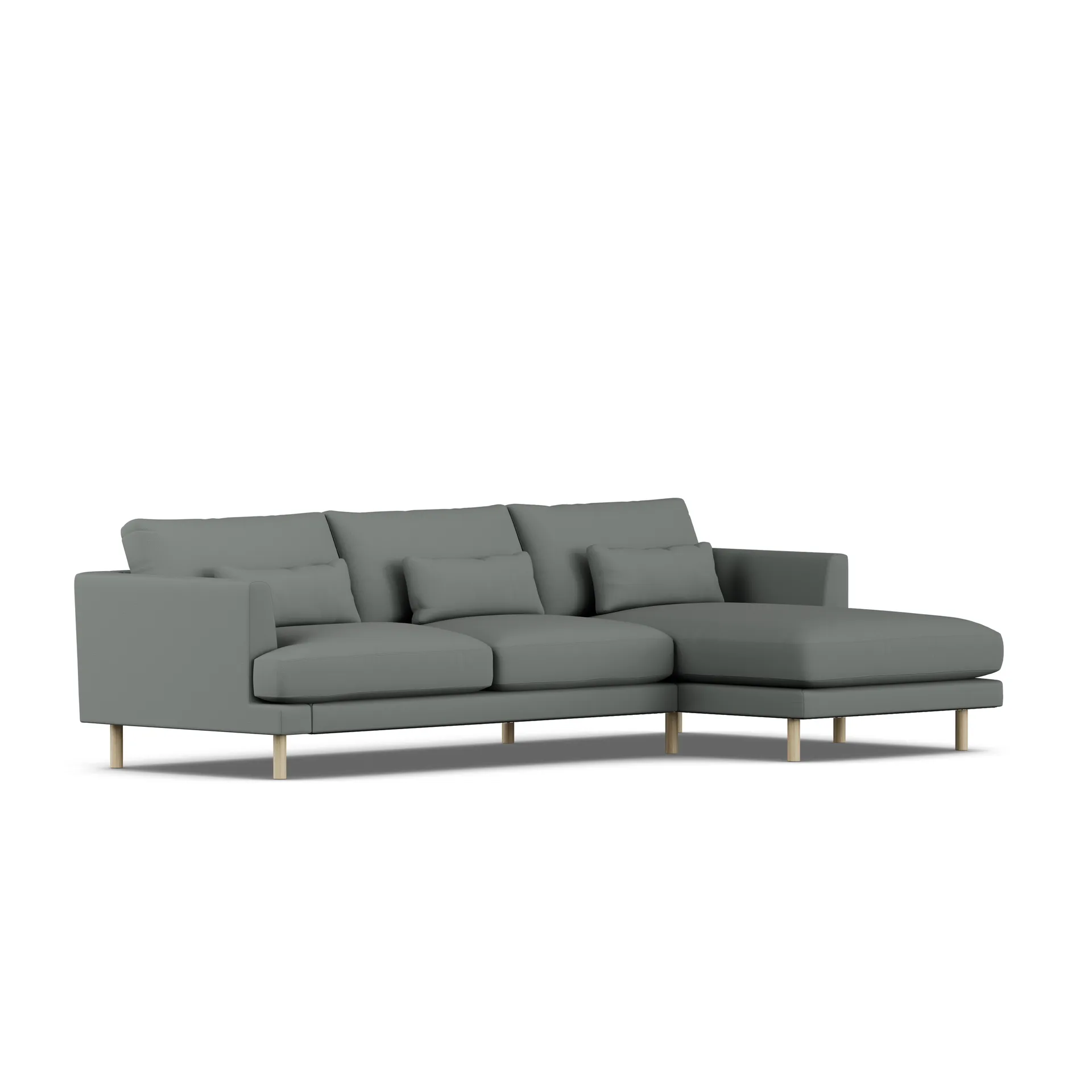 Bredhult sofa, Caleido Grey 1240-white-oiled oak, 2,5-seater C1 1898