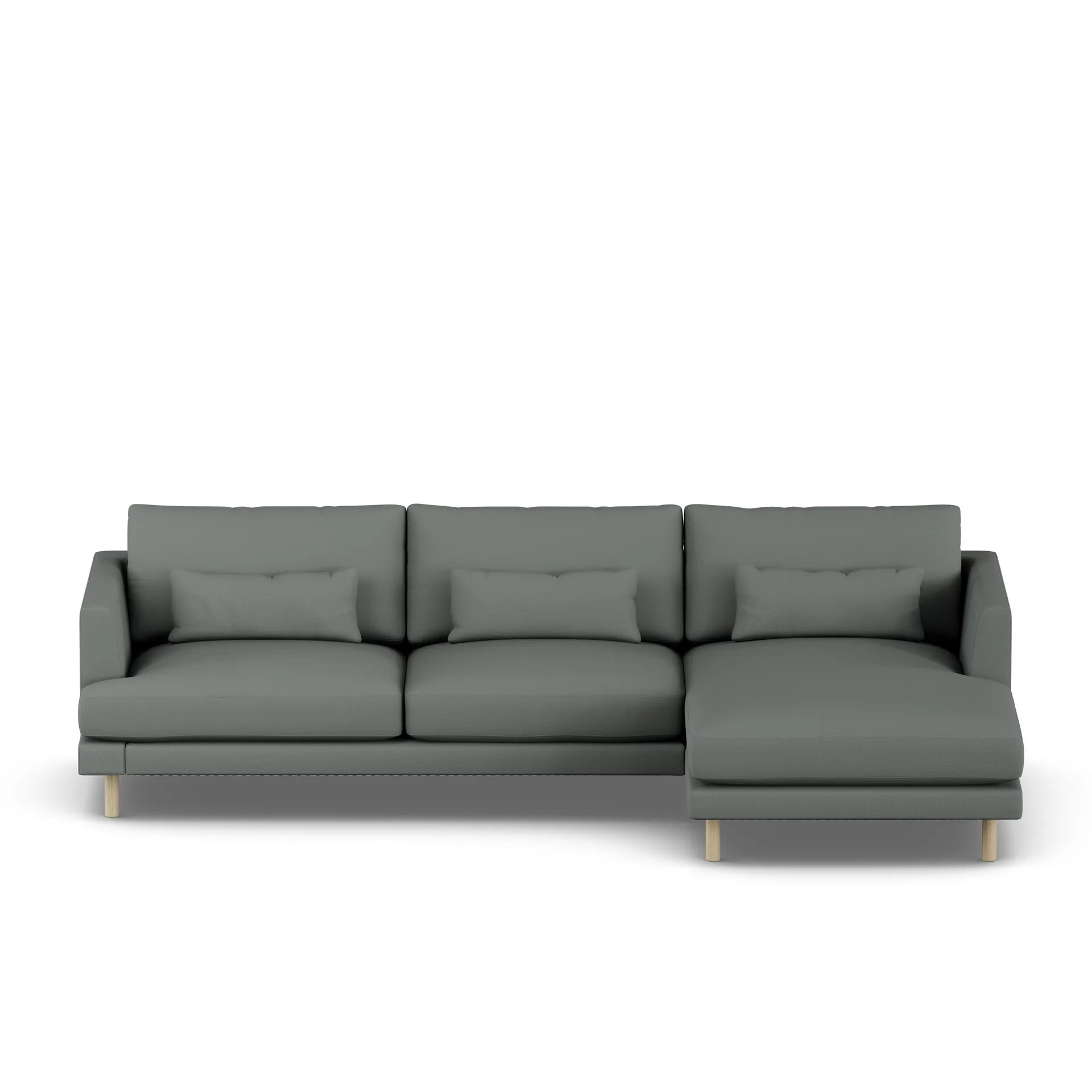 Bredhult sofa, Caleido Grey 1240-white-oiled oak, 2,5-seater C1 1898