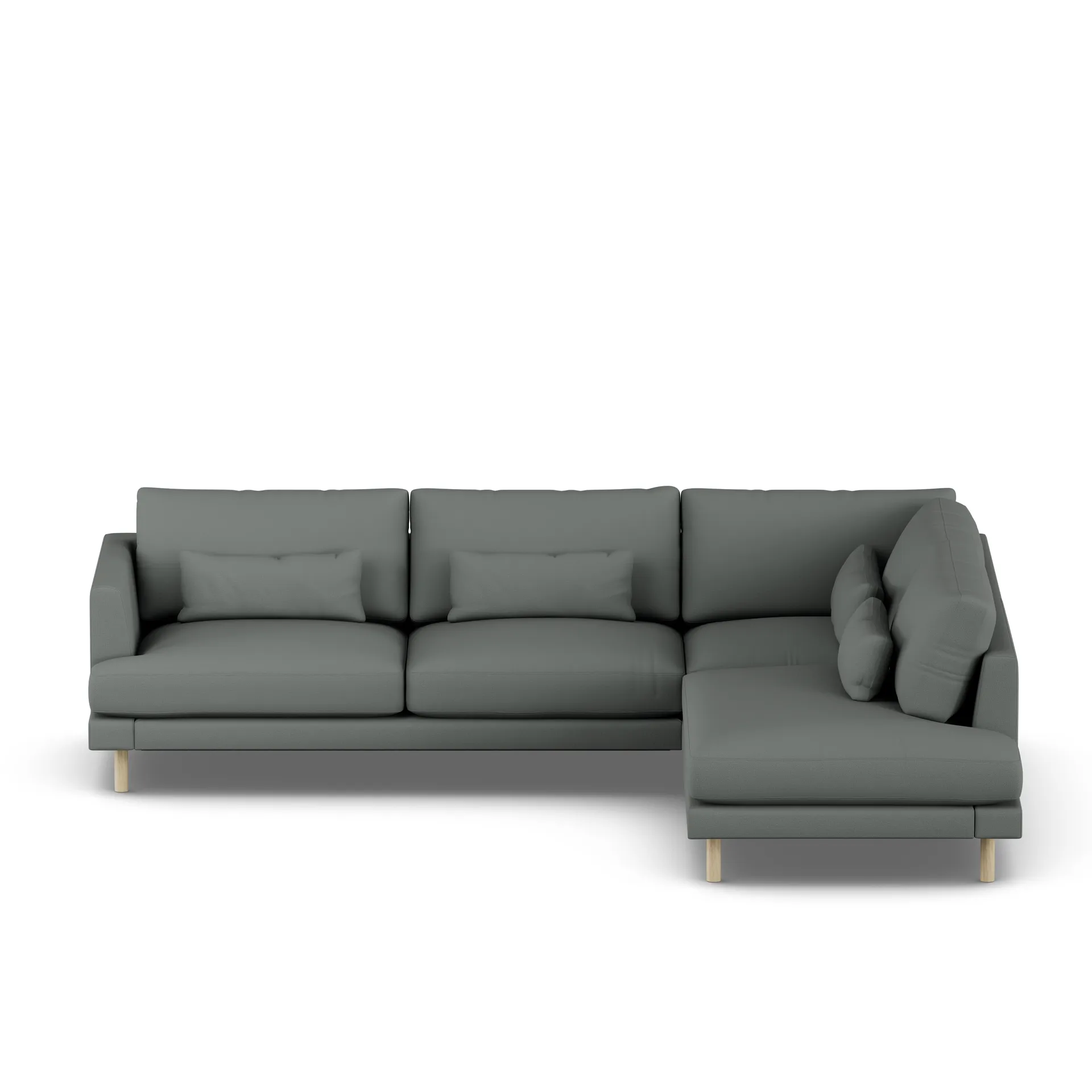 Bredhult sofa, Caleido Grey 1240-white-oiled oak, 3-seater A1 1898