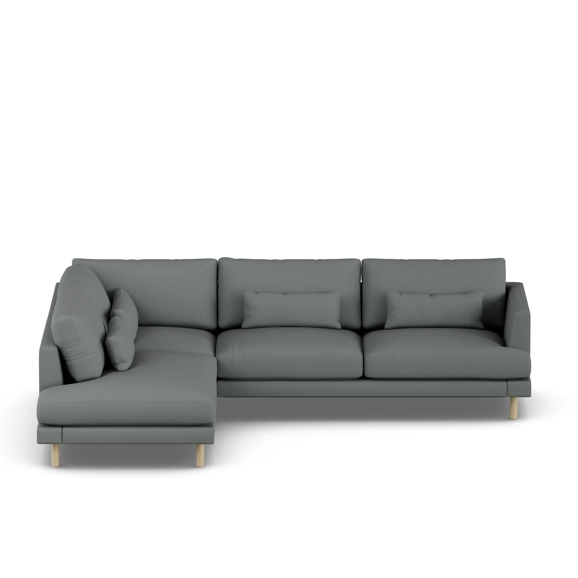 Bredhult sofa, Caleido Grey 1240-white-oiled oak, 3-seater A2 1898