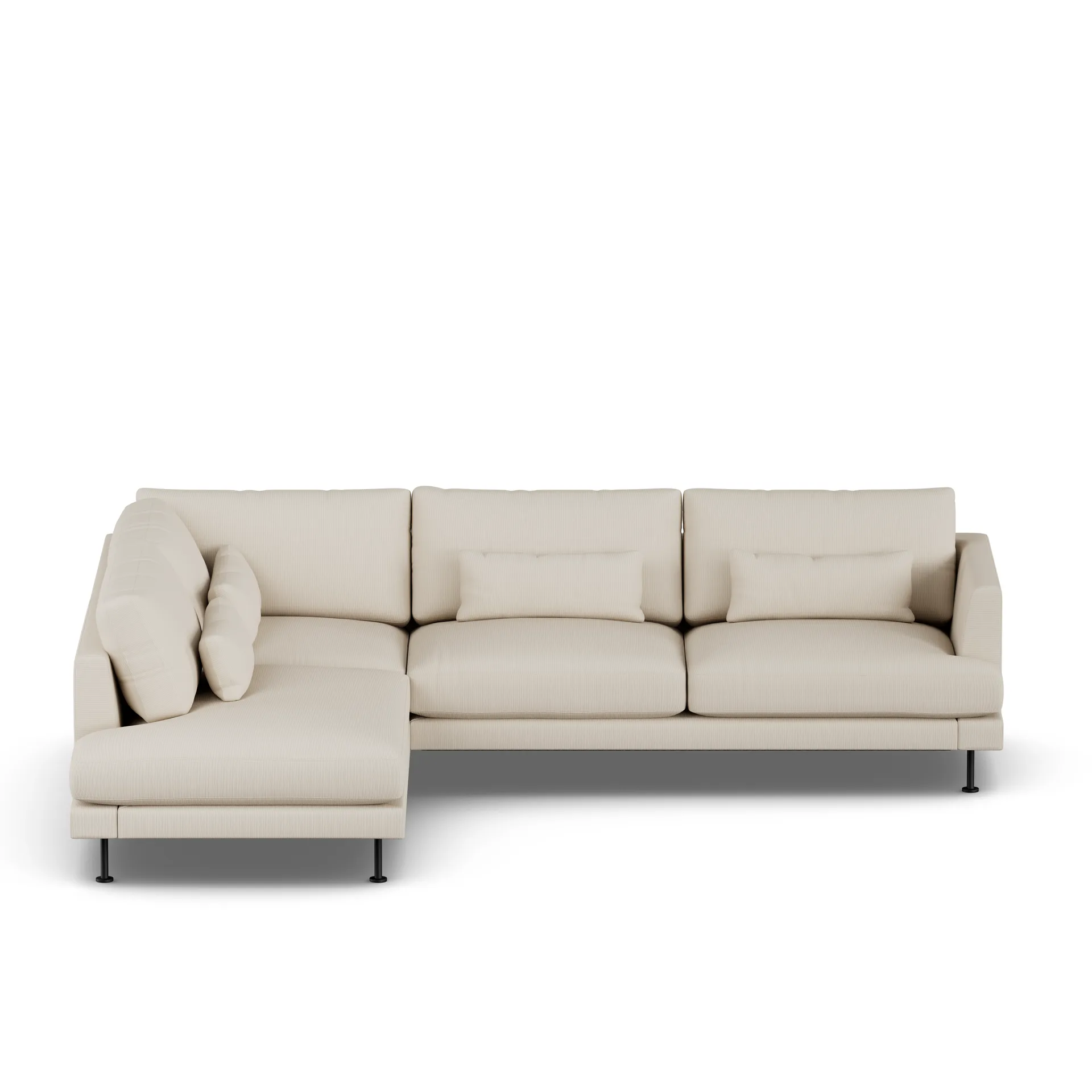 Bredhult sofa, Jump Beige 1956-black steel, 3-seater A2 1898