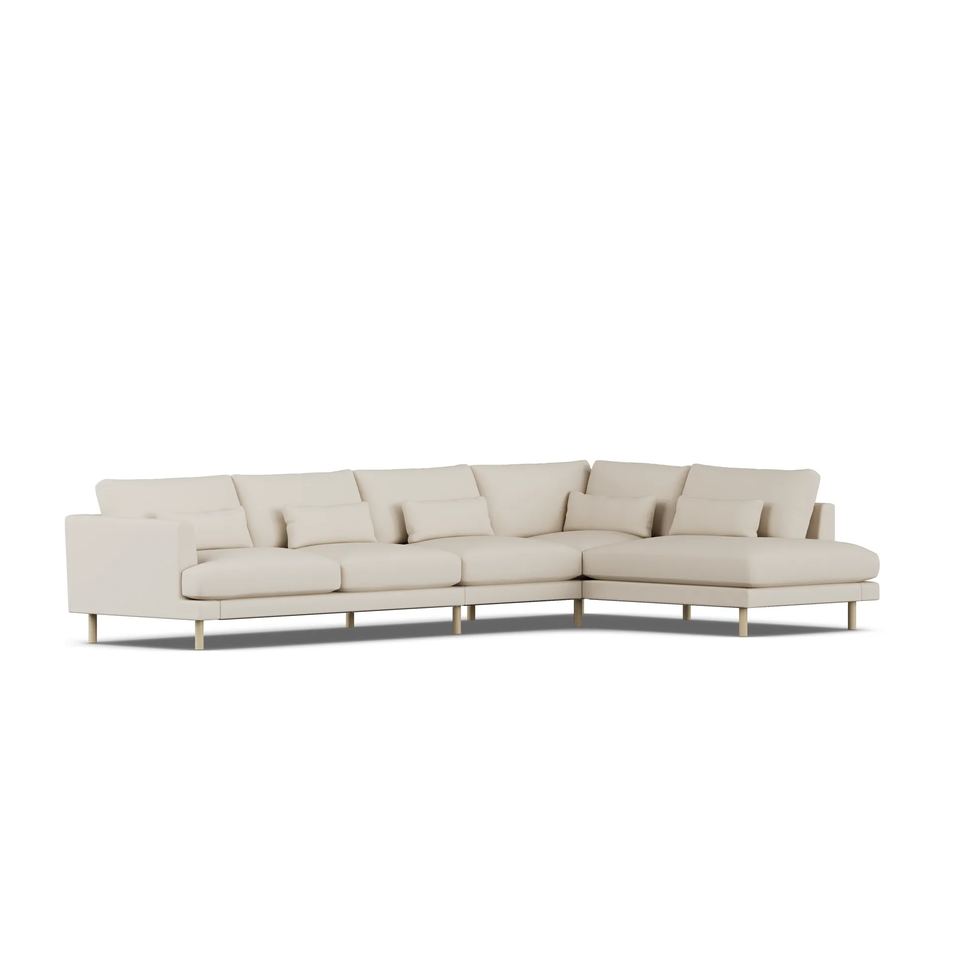 Bredhult sofa, Jump Beige 1956-white-oiled oak, 4-seater B1 1898