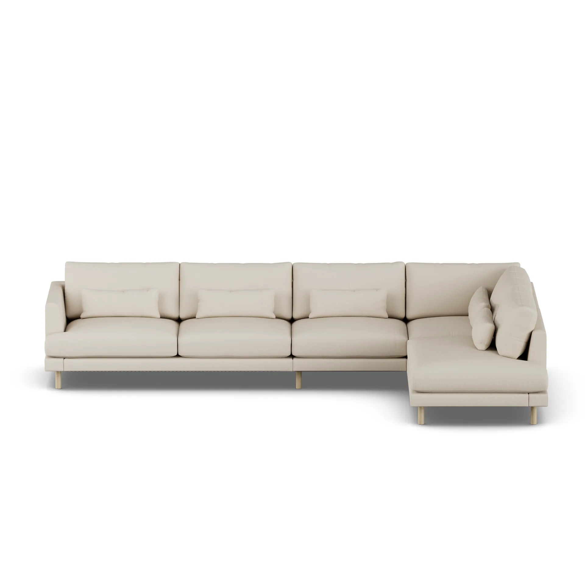 Bredhult sofa, Jump Beige 1956-white-oiled oak, 4-seater B1 1898