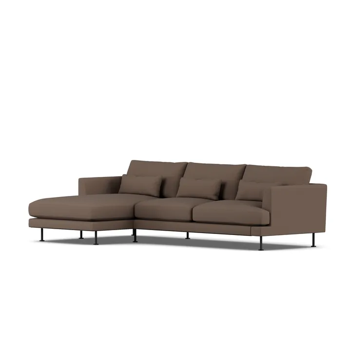 Bredhult sofa - Jump Brown 1955-black steel, 2,5-seater C2 - 1898