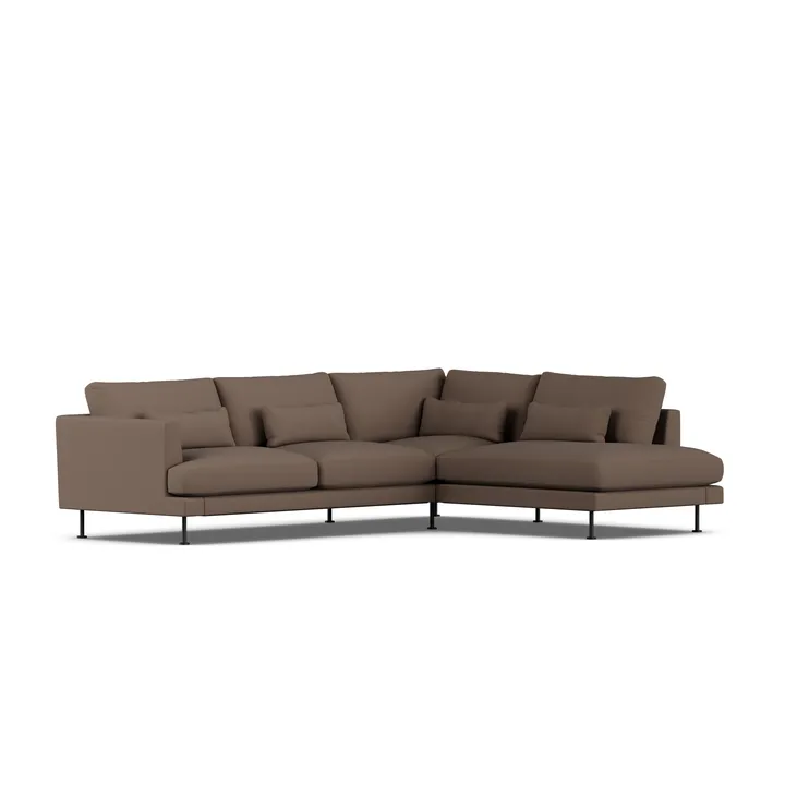 Bredhult sofa - Jump Brown 1955-black steel, 3-seater A1 - 1898